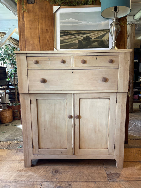 Natural Pine Farmhouse Dresser with Cabinet