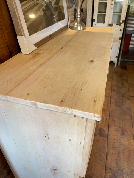 Natural Pine Farmhouse Dresser with Cabinet