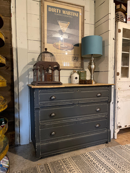 Scorched Charcoal Oak Three-Drawer Dresser