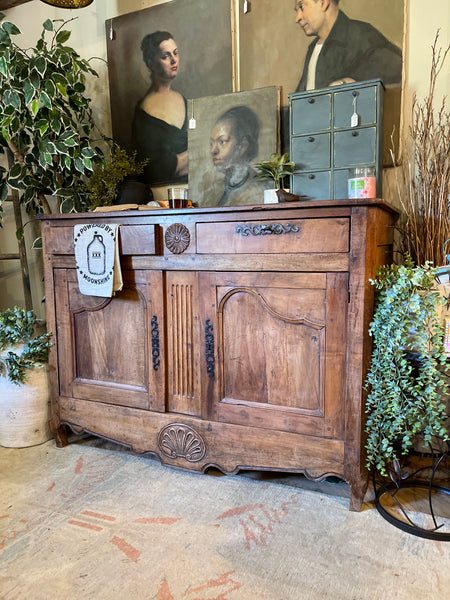 18th Century Louis XV Country French Buffet with Original Hardware