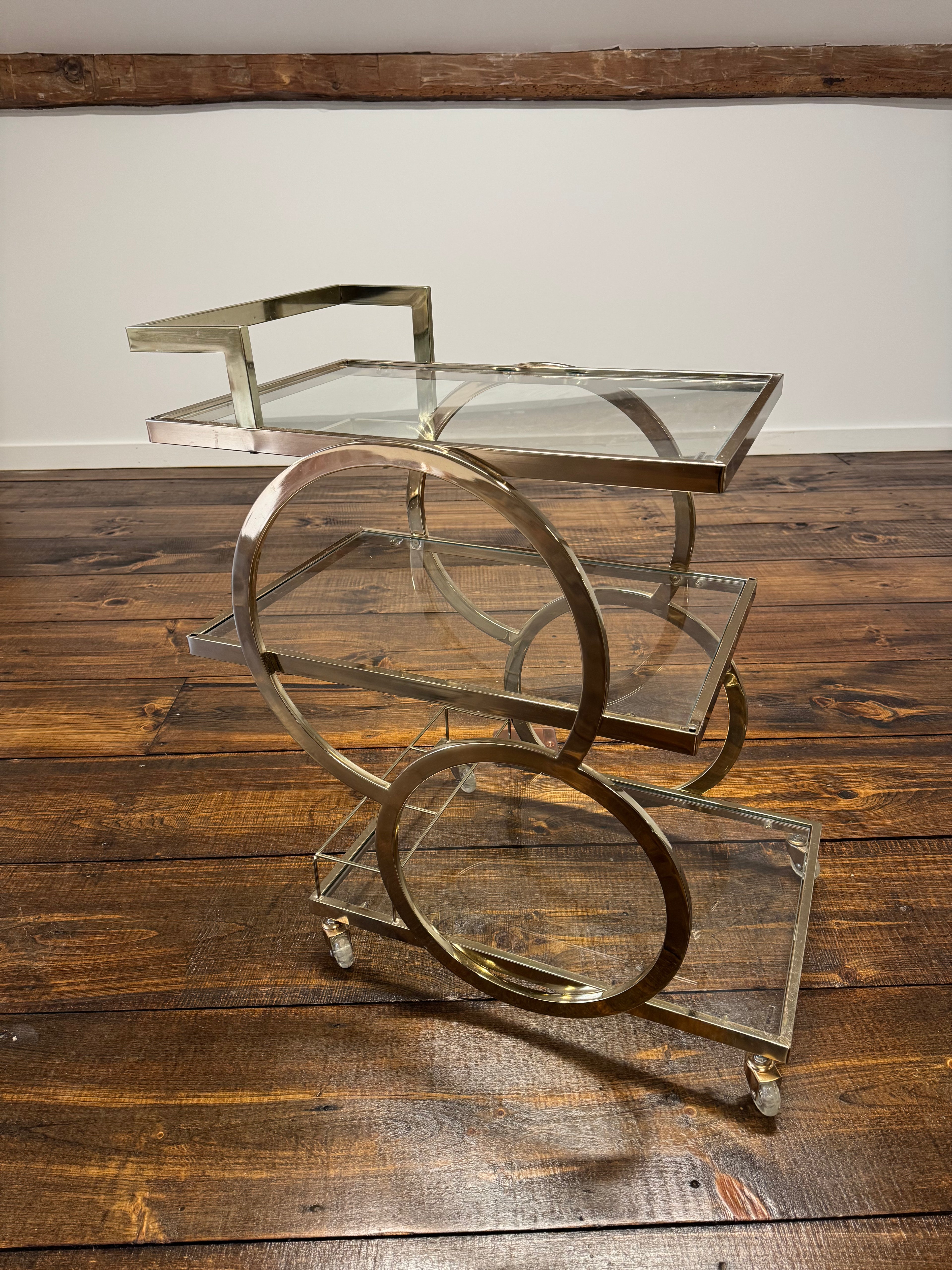 Gold Metal Bar Cart
