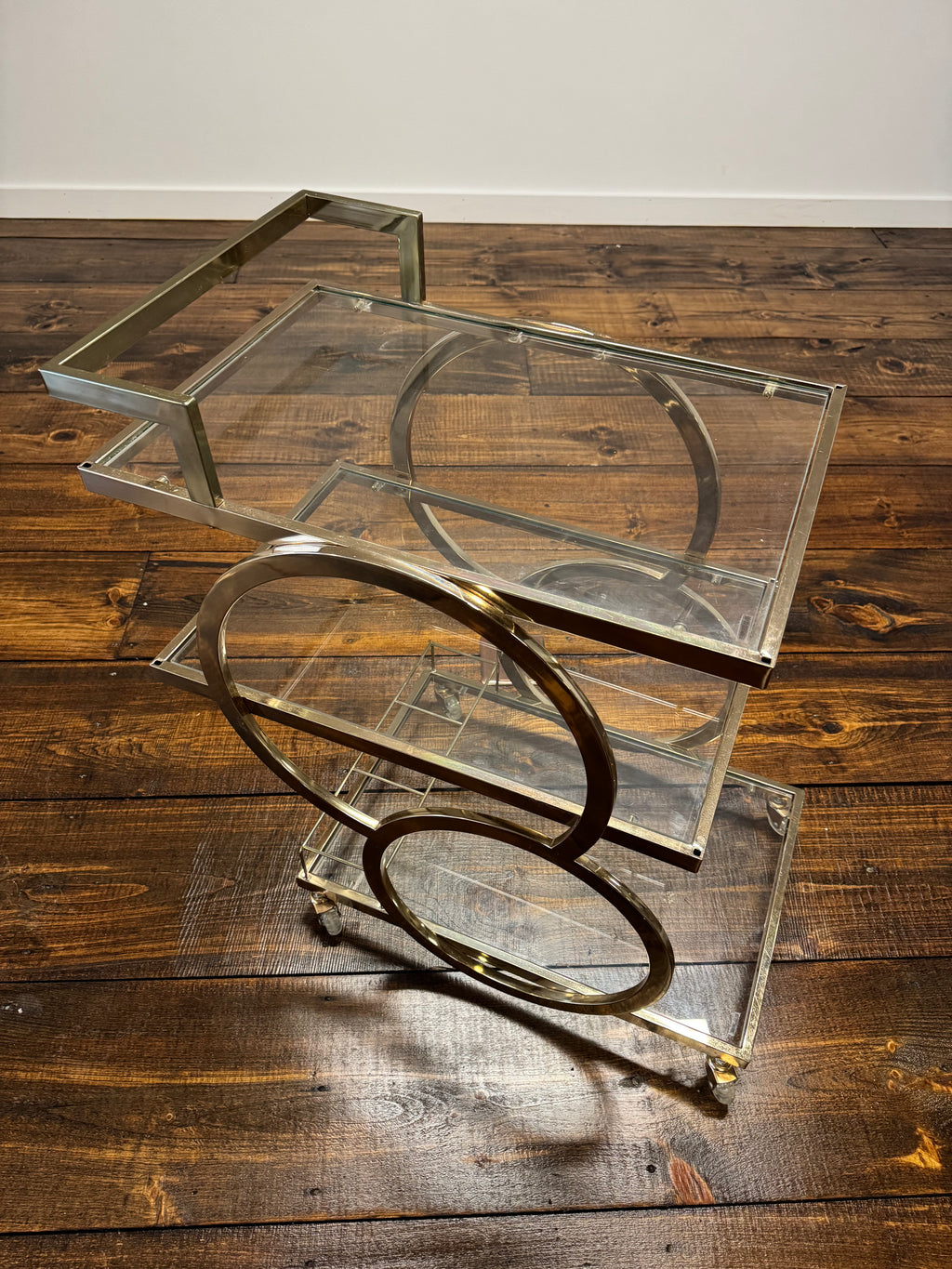 Gold Metal Bar Cart