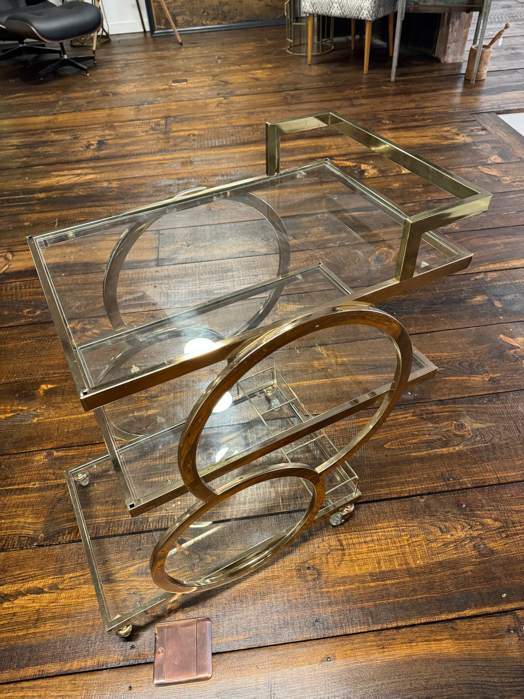 Gold Metal Bar Cart