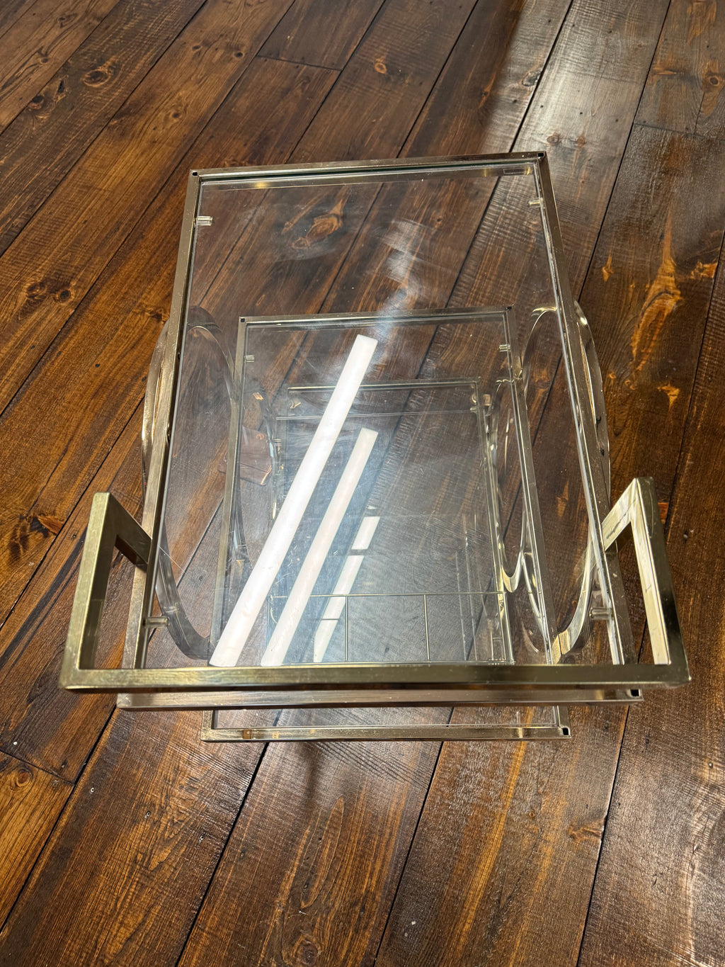 Gold Metal Bar Cart