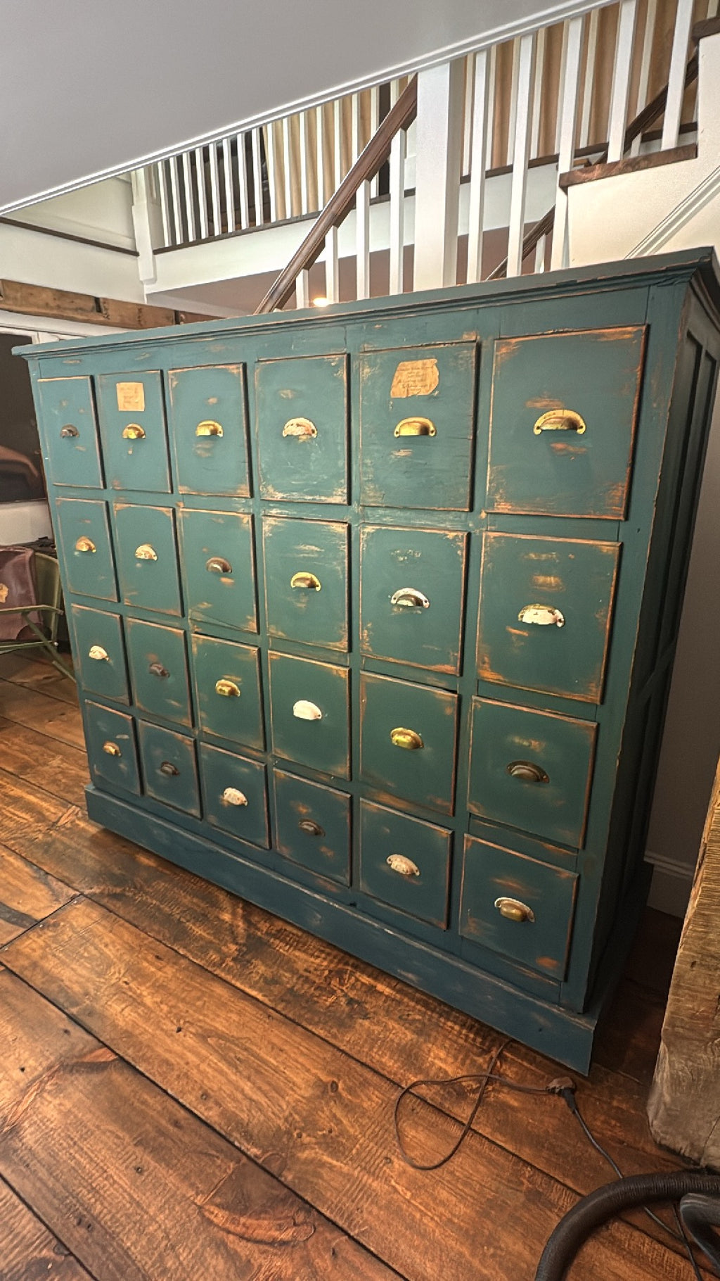 Vintage Oak Apothecary Cabinet - 24 Drawer Chest
