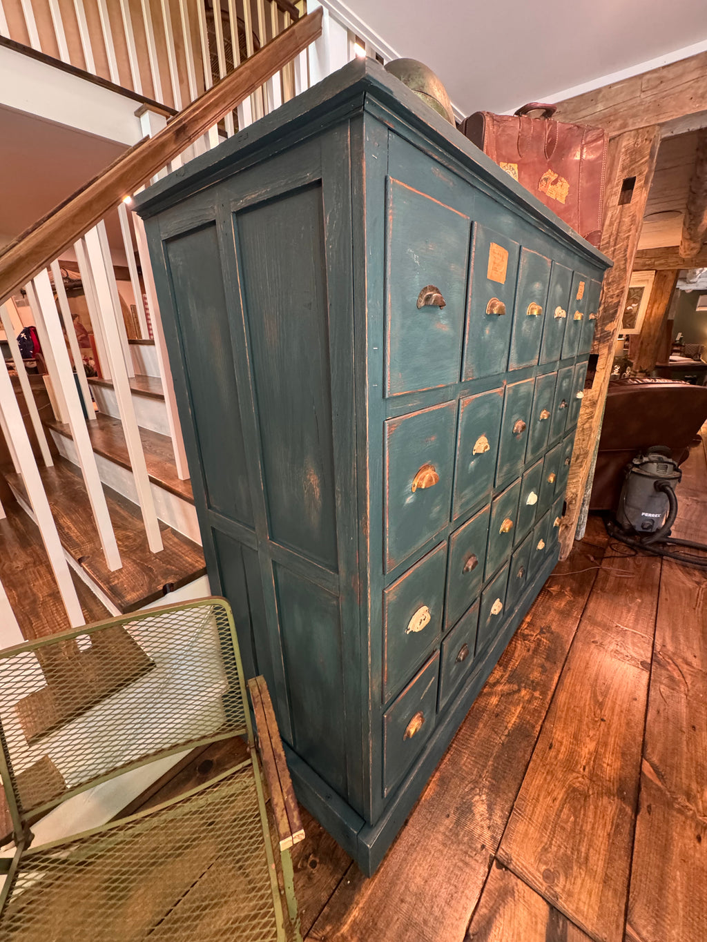 Vintage Oak Apothecary Cabinet - 24 Drawer Chest