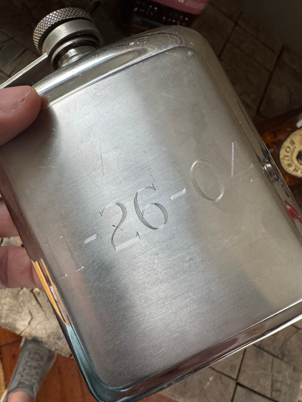 6 oz Stainless Steel Flask - “Patrick” Engraved