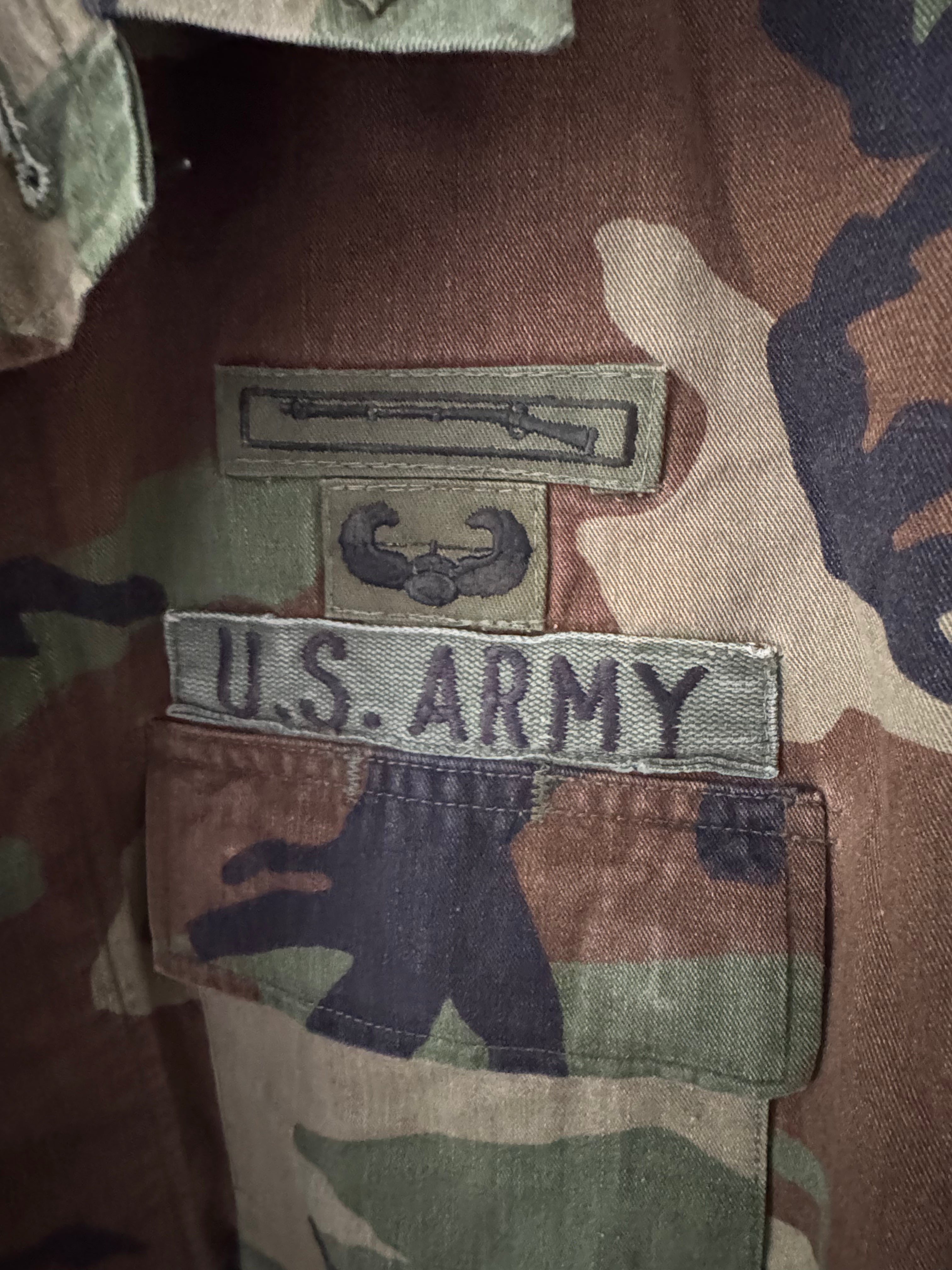 US Army Combat Jacket Mens Camo Woodland Hot Weather Military Coat Medium Regular