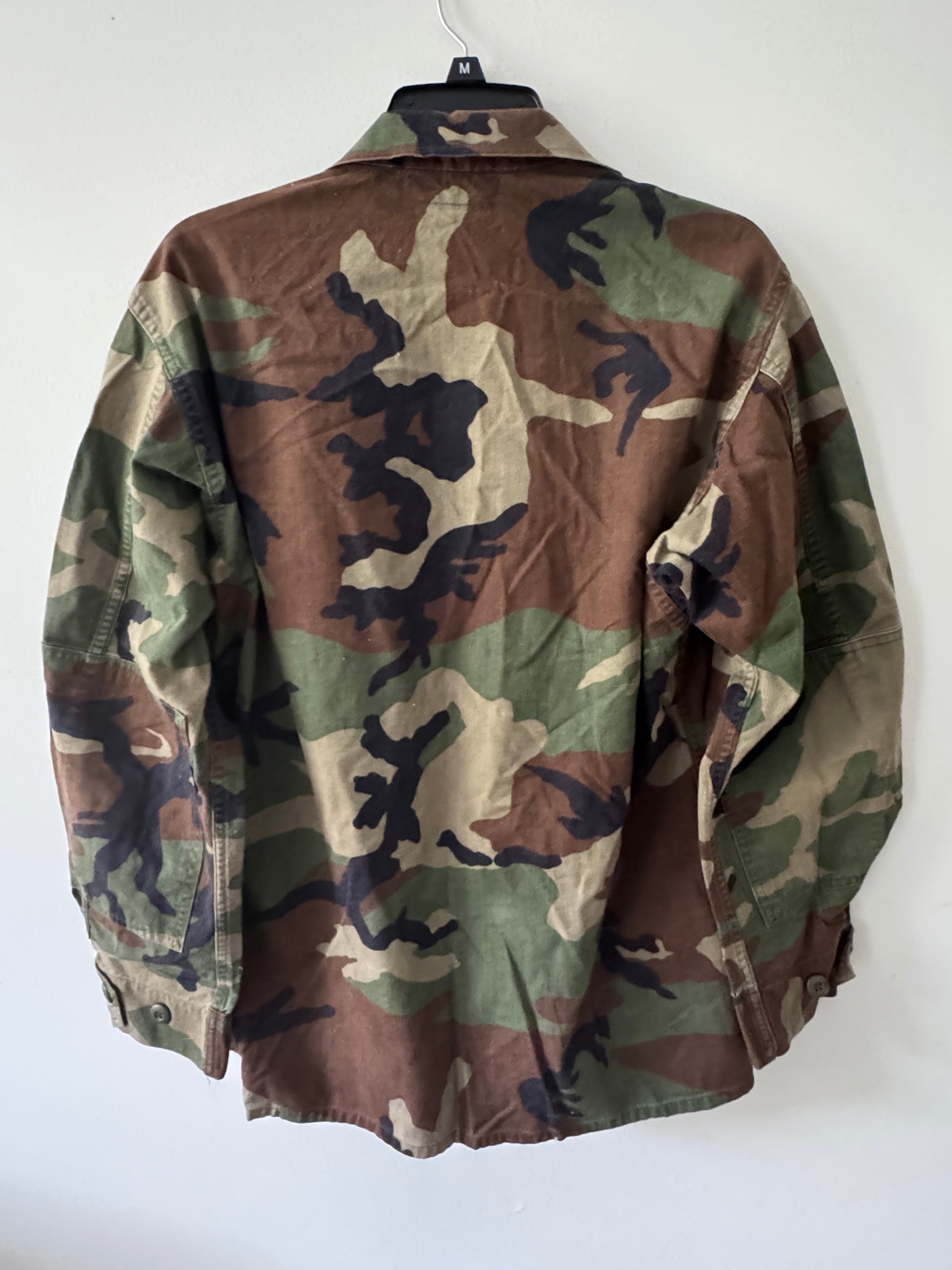US Army Combat Jacket Mens Camo Woodland Hot Weather Military Coat Medium Regular