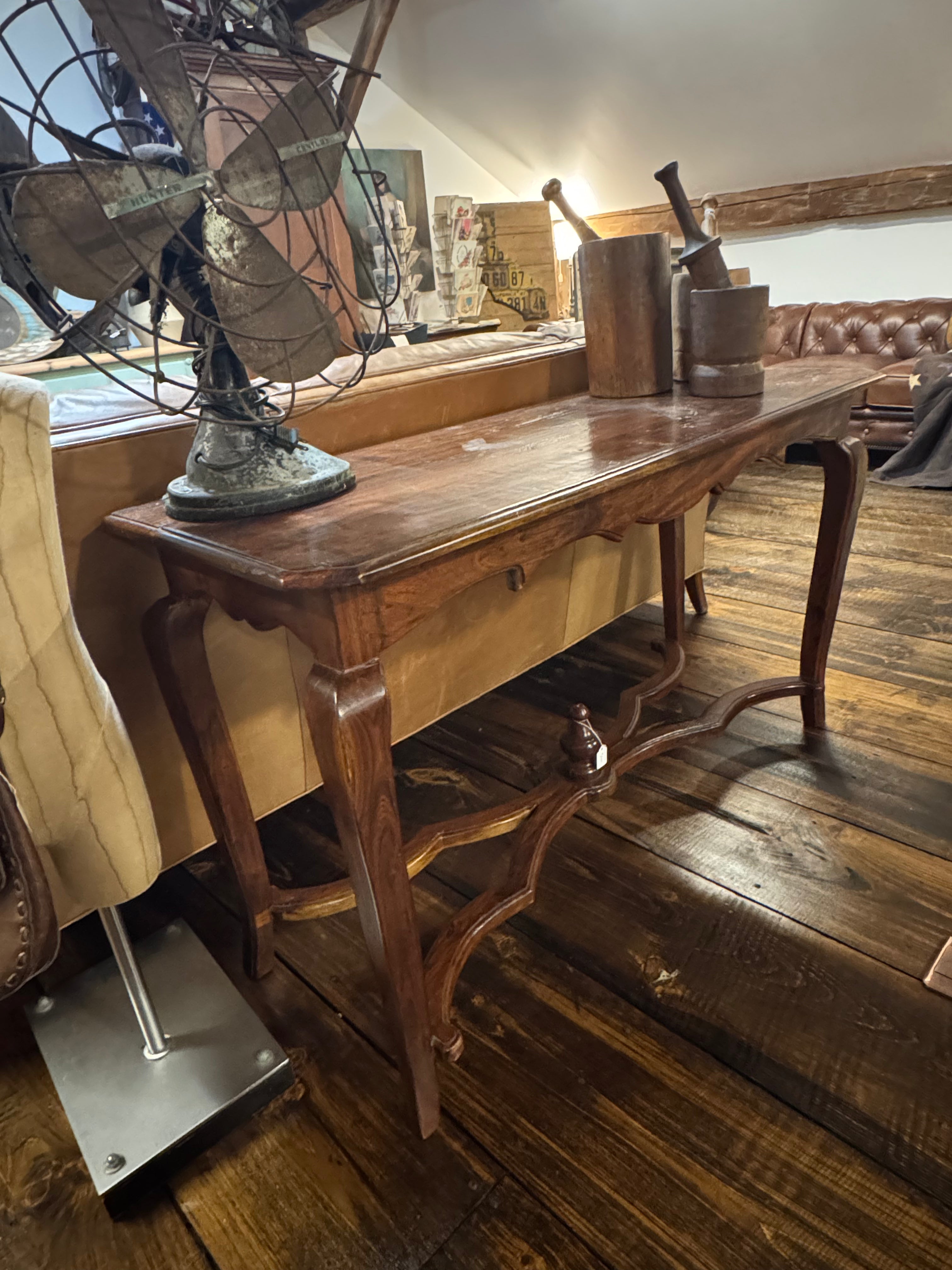 Vintage Hardwood Console Table