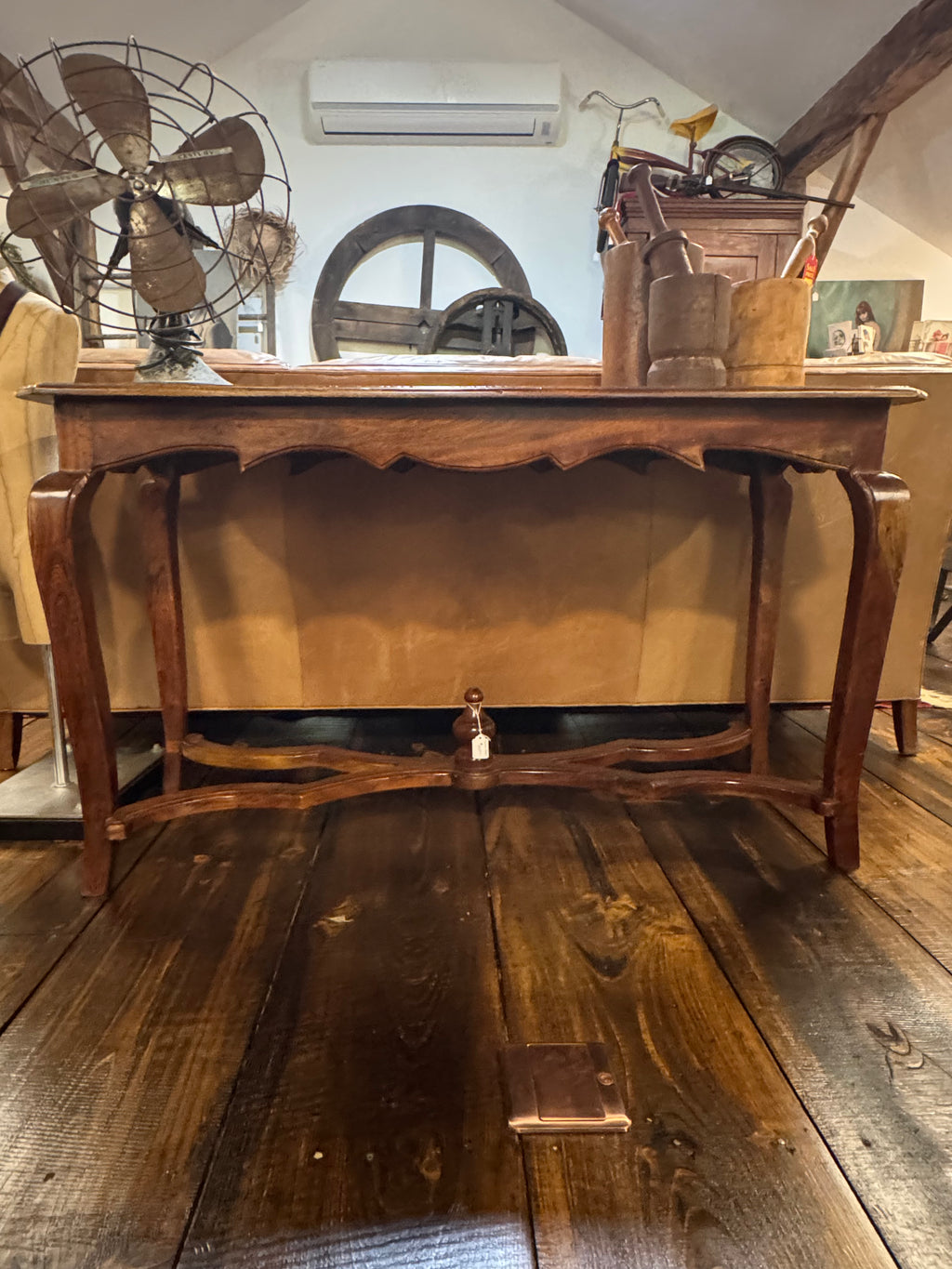 Vintage Hardwood Console Table