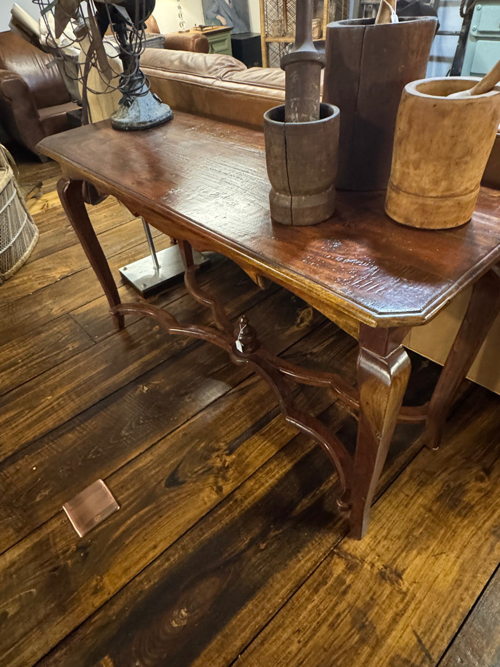 Vintage Hardwood Console Table