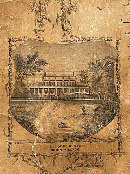 Vintage 1853 Washington County New York Map