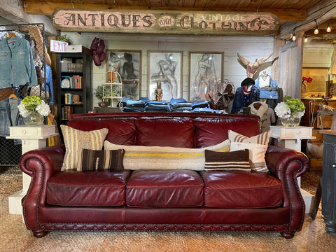 Rich Burgundy Three Seat Sofa