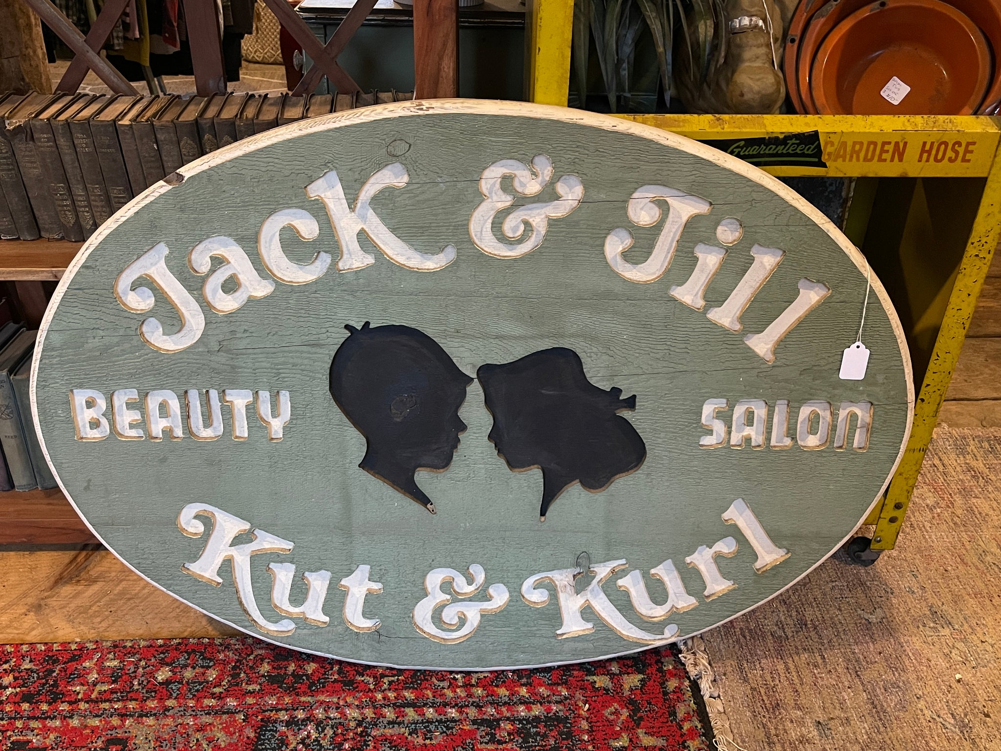 Jack & Jill Beauty Salon Wood Sign