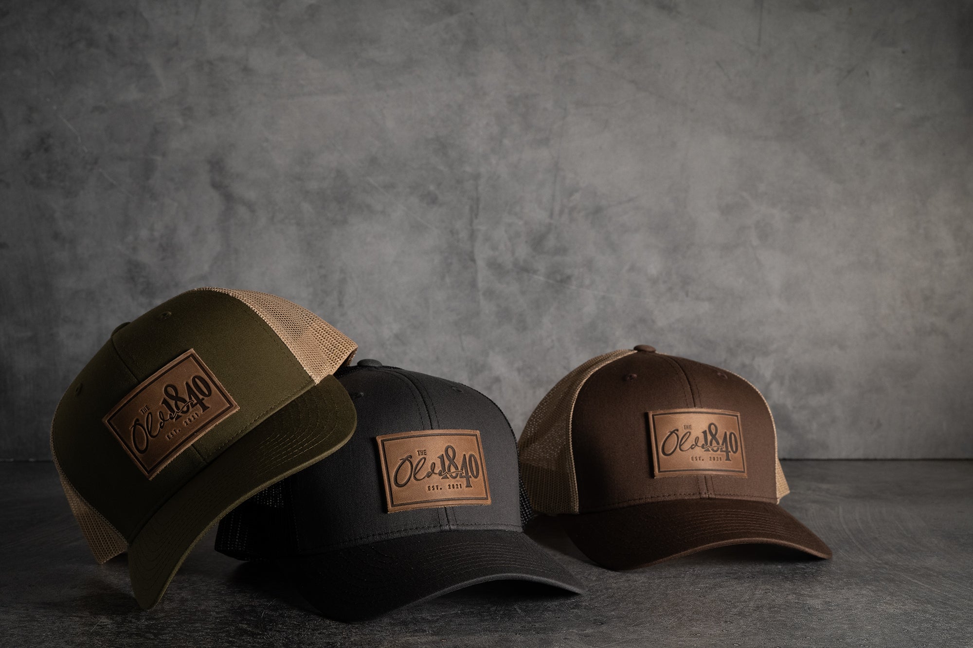The Olde 1840 Leather-Patch Trucker Hat – Hats by The Olde 1840