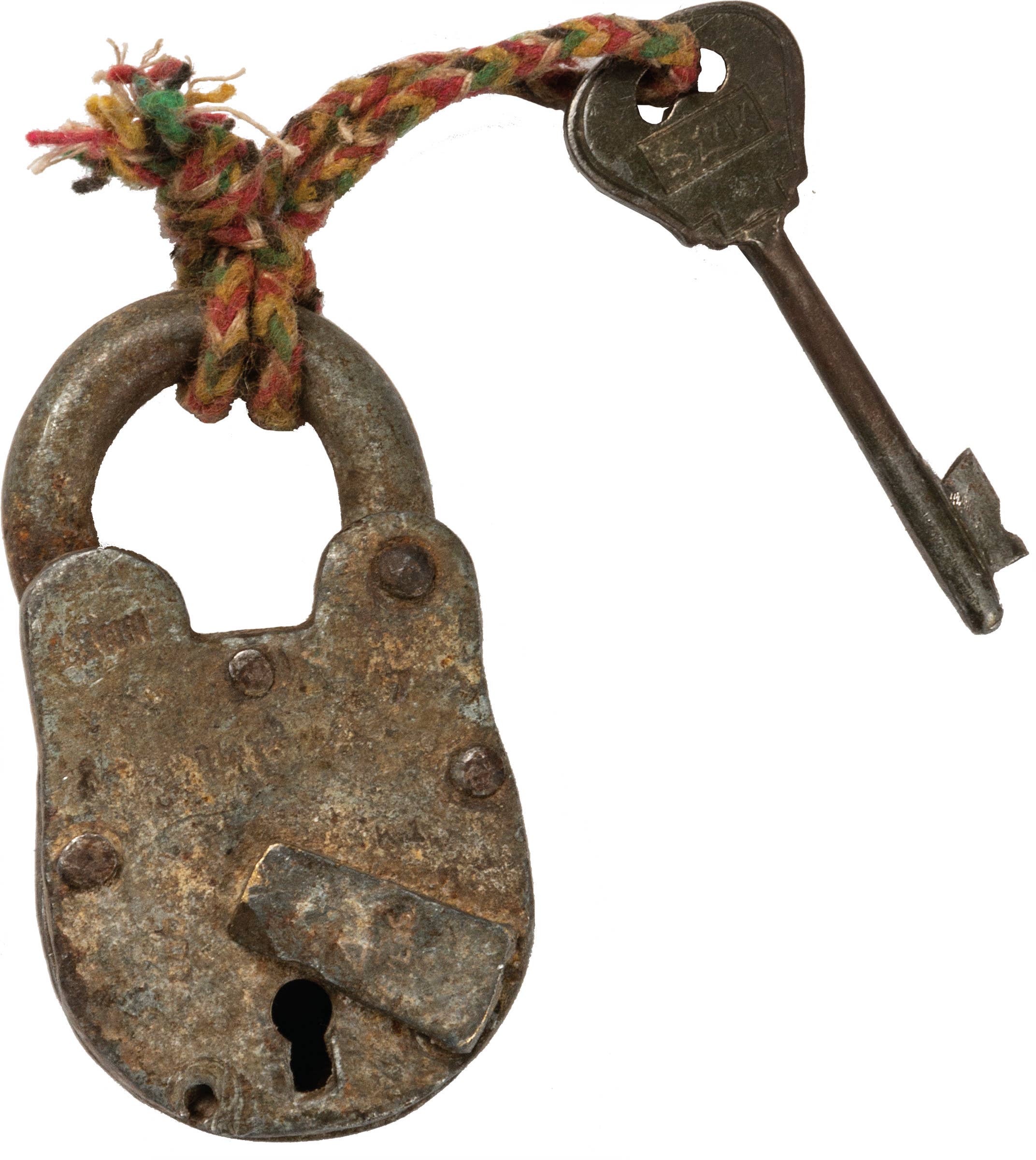 Antique lock and key set with aged metal patina | The Olde 1840
