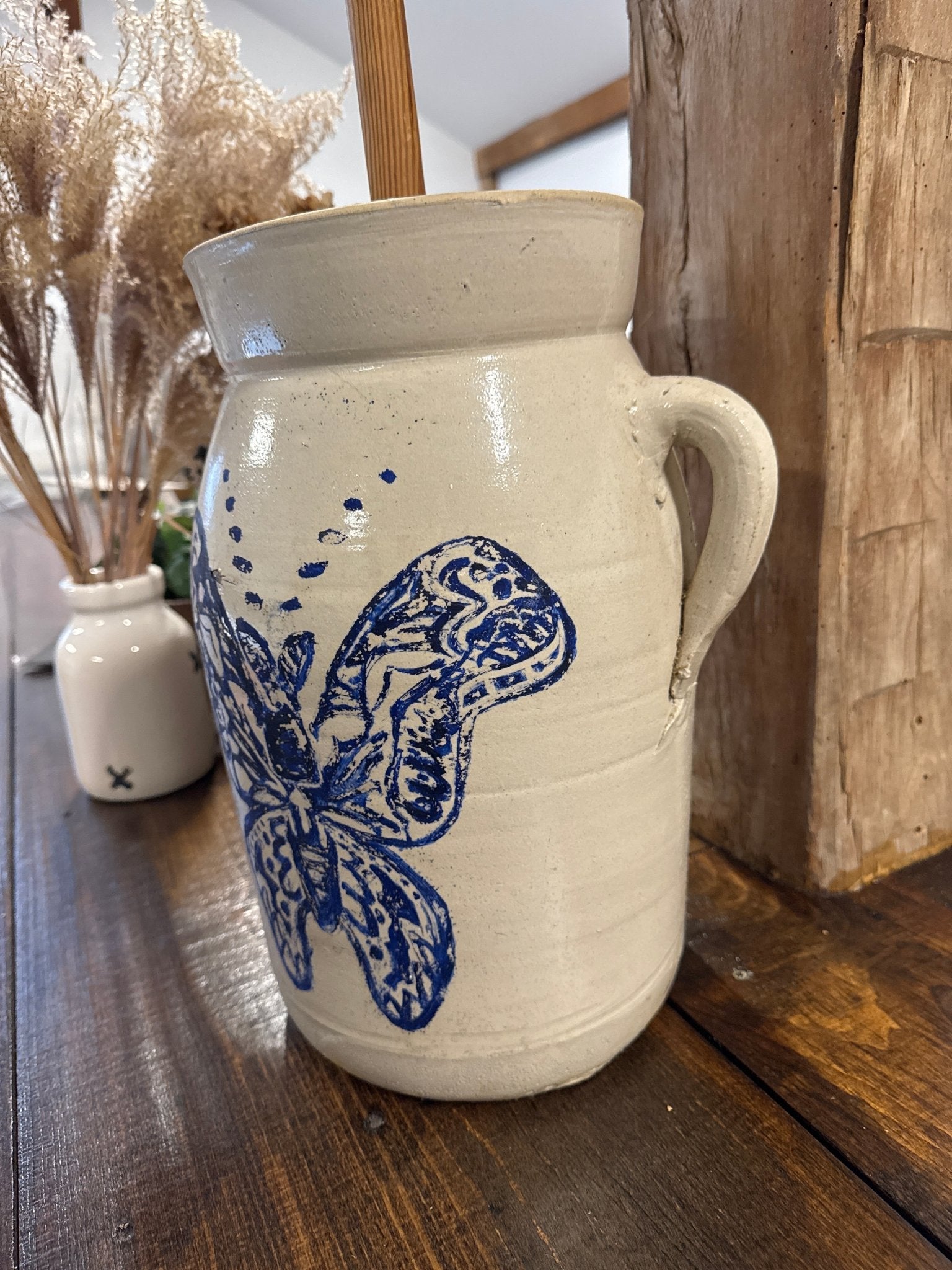 Antique Butter - Churn Stoneware – Decor by The Olde 1840