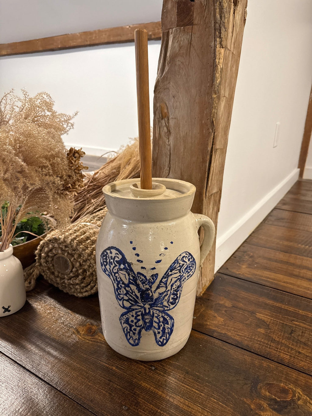 Antique Butter - Churn Stoneware – Decor by The Olde 1840