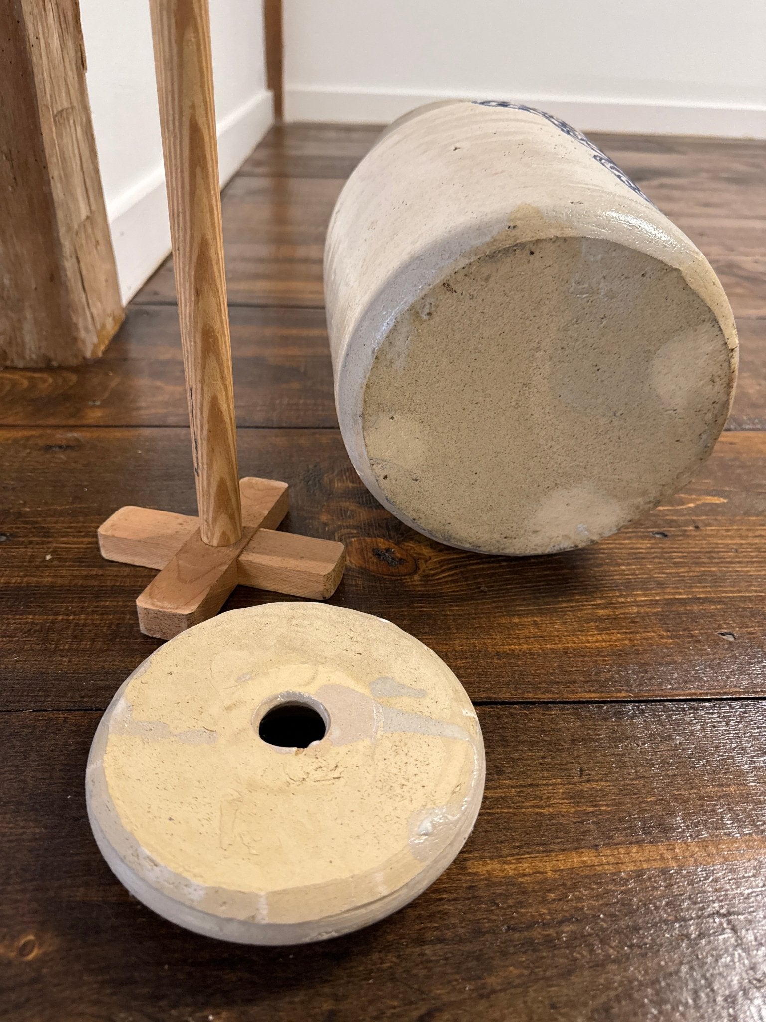 Antique Butter - Churn Stoneware – Decor by The Olde 1840