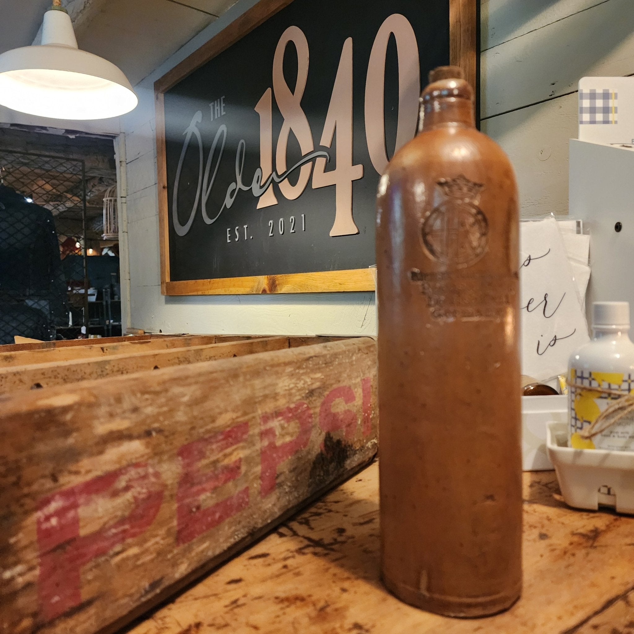 Antique German Salt - Glazed Mineral Water Jug – Rhens am Rhein – Kitchen & Dining by The Olde 1840