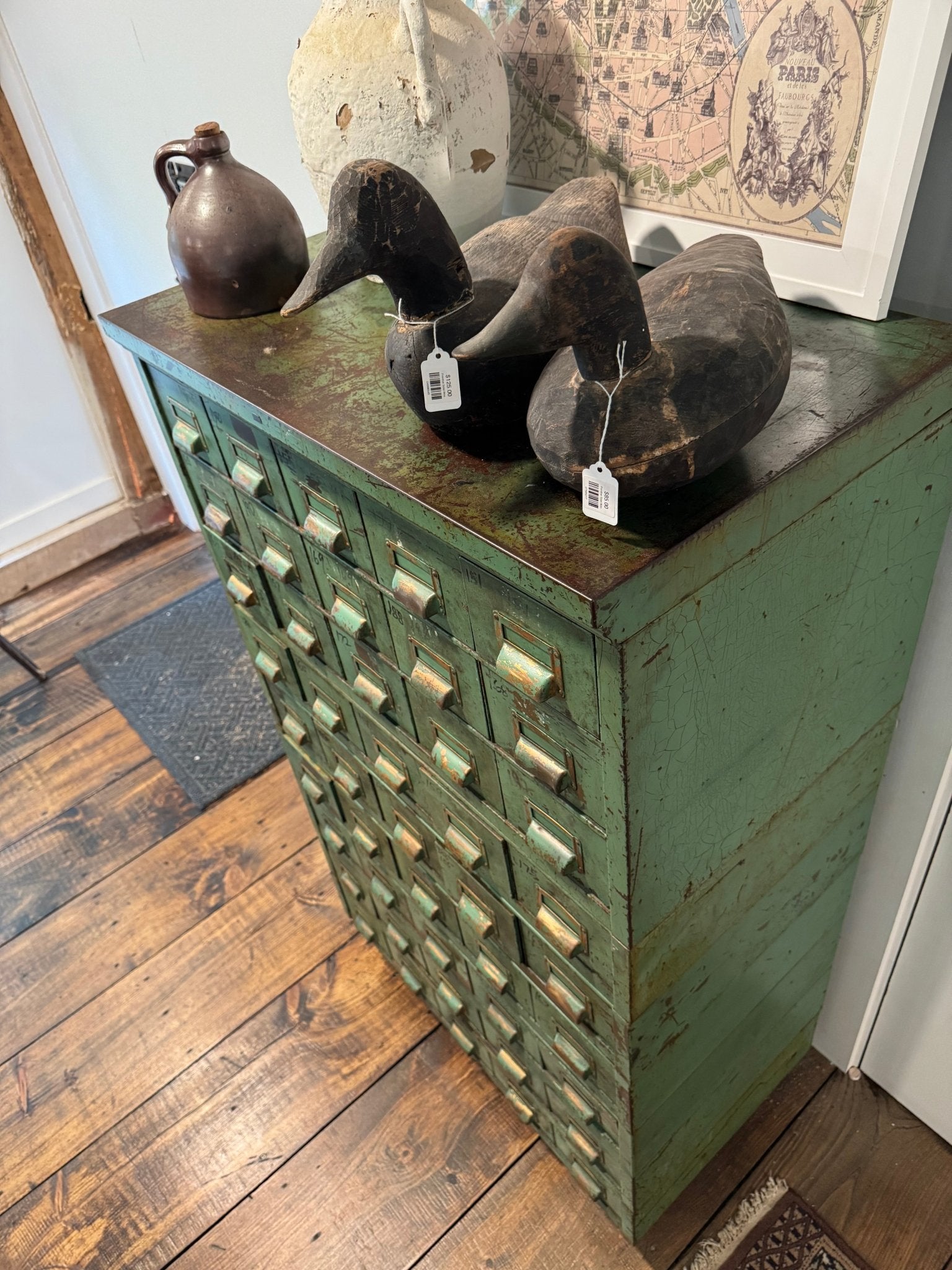 Antique Industrial Apothecary / Card Catalog Cabinet – by The Olde 1840