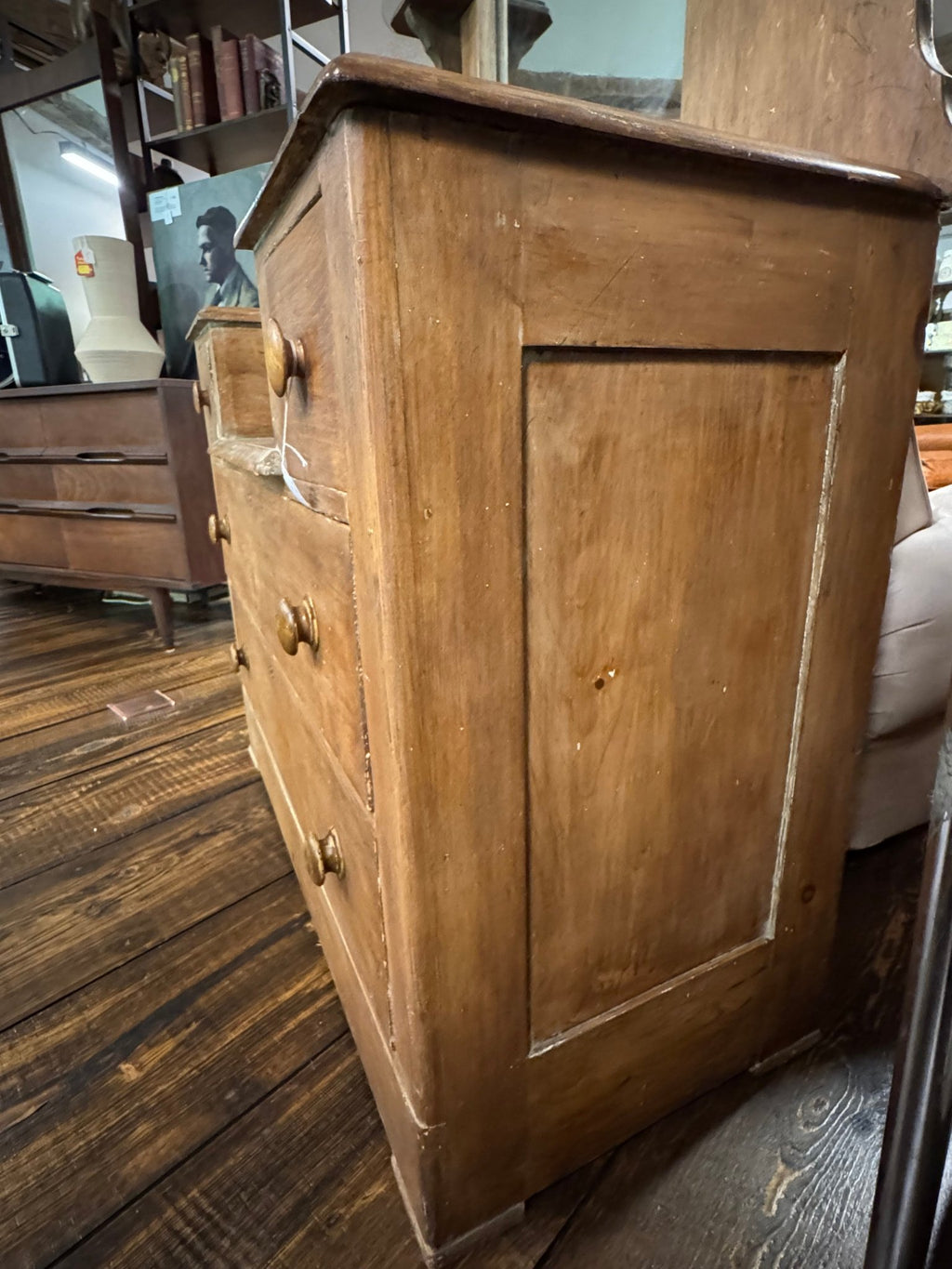 Antique Pine 4-Drawer Dresser | Handcrafted Dovetail Construction – Furniture by The Olde 1840
