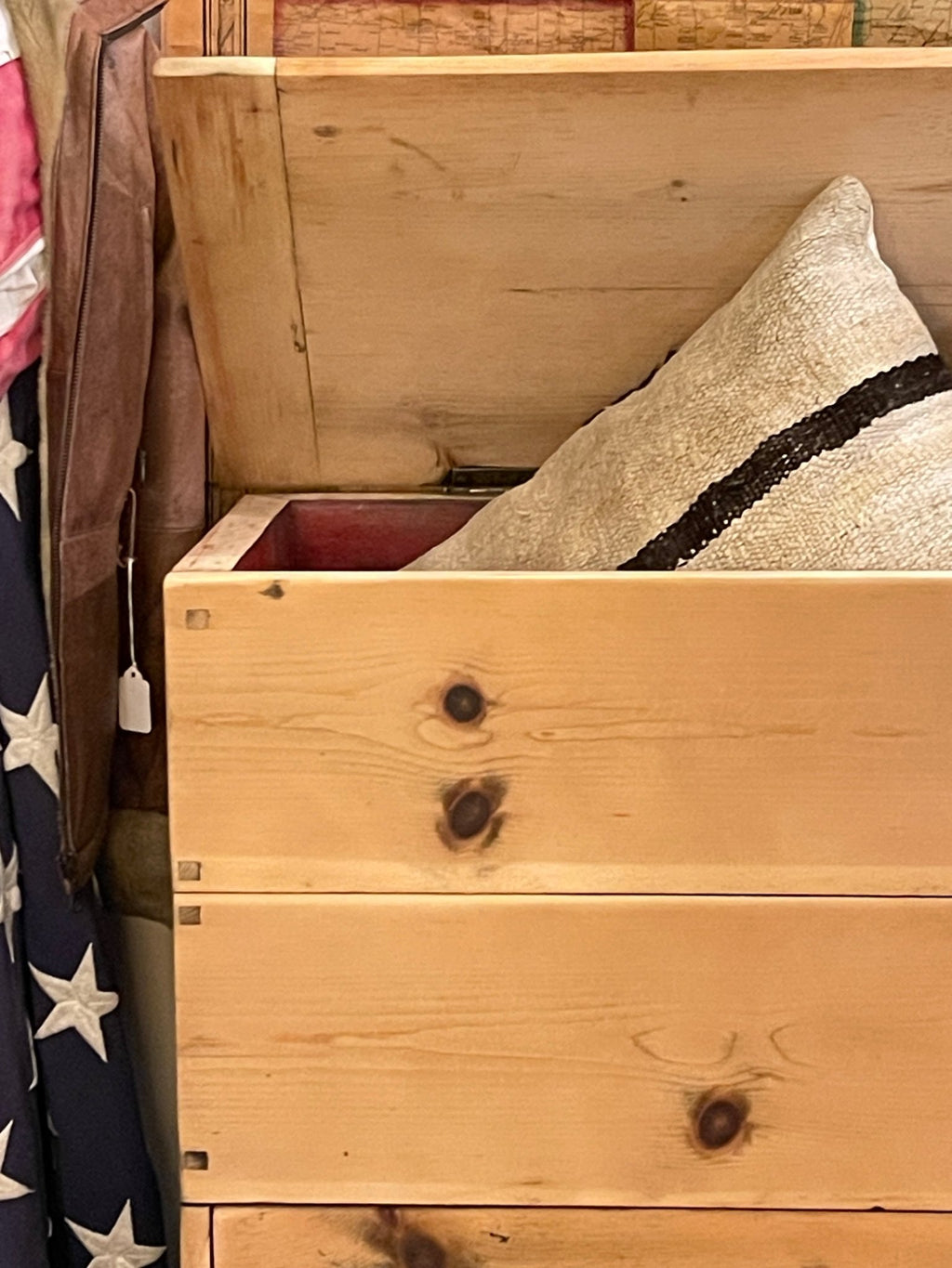 Antique Primitive Pine Blanket Chest & Commode Dresser | Restored Natural Finish – Furniture by The Olde 1840