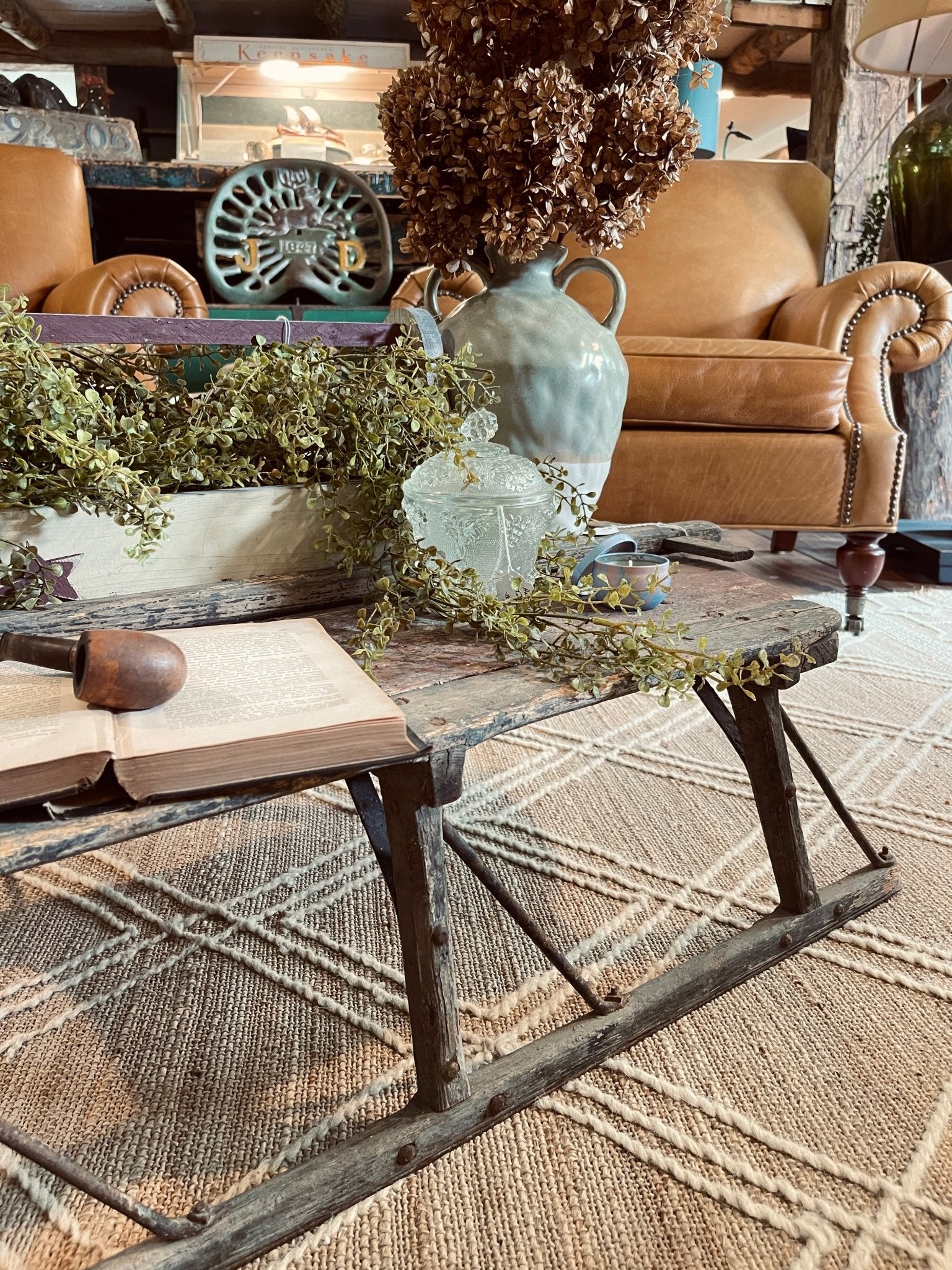Antique Wooden Sled Coffee Table – Furniture by The Olde 1840