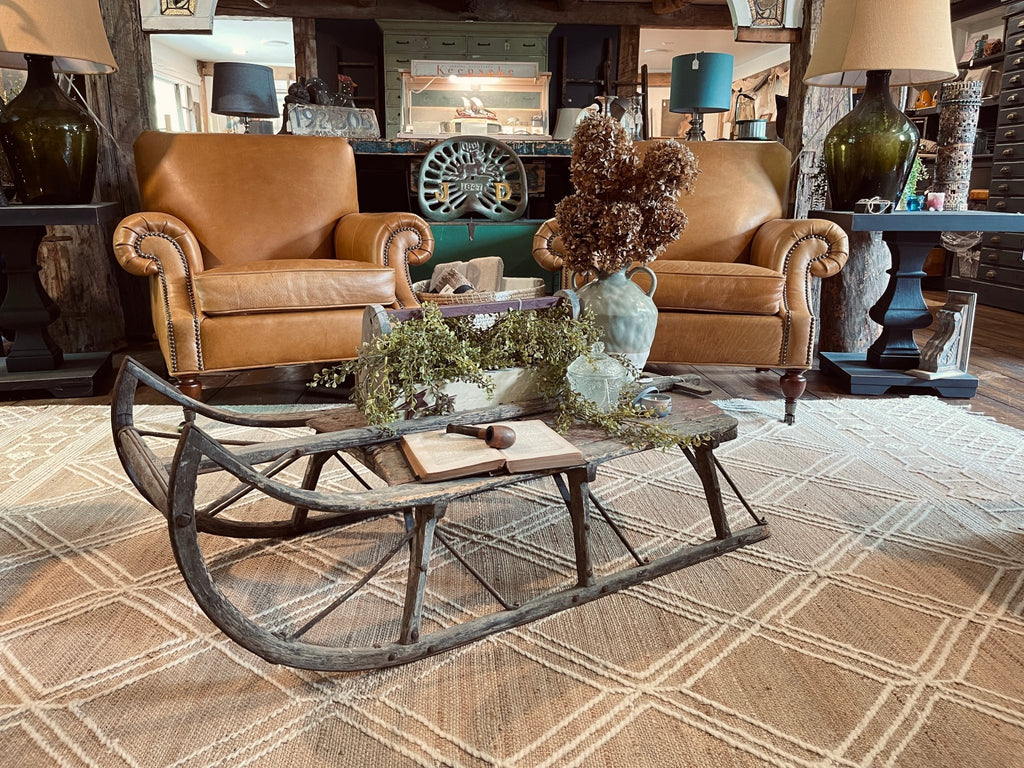 Antique Wooden Sled Coffee Table – Furniture by The Olde 1840