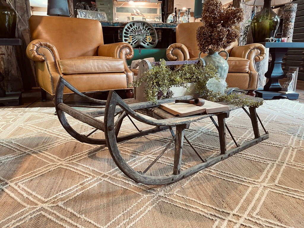 Antique Wooden Sled Coffee Table – Furniture by The Olde 1840