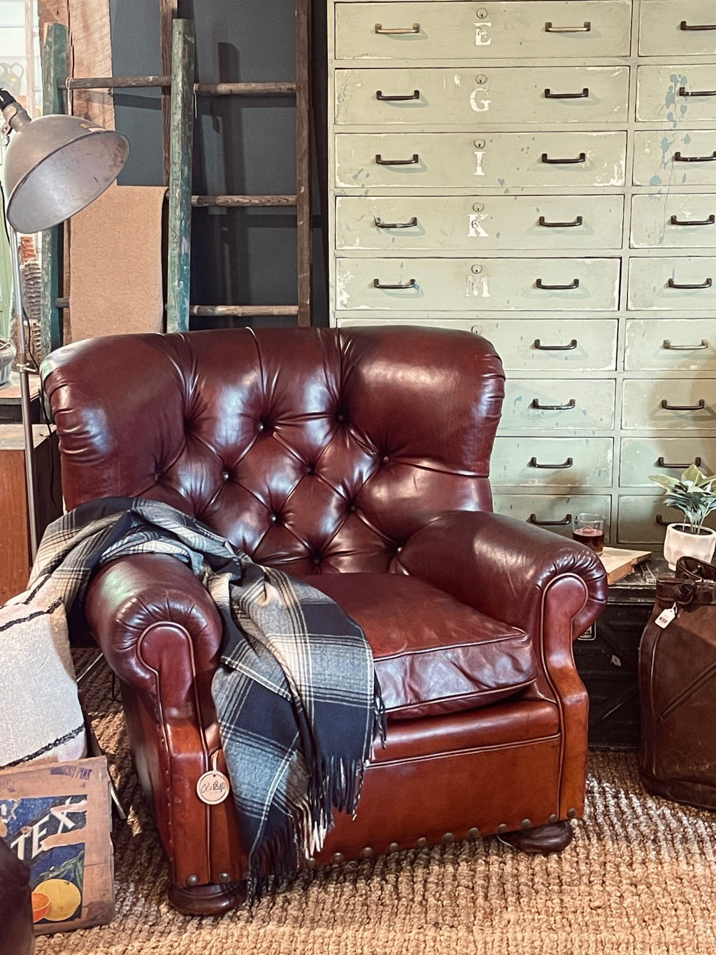 Authentic Vintage Ralph Lauren Home Leather "Writer's Chairs" - Paired Set – Furniture by The Olde 1840