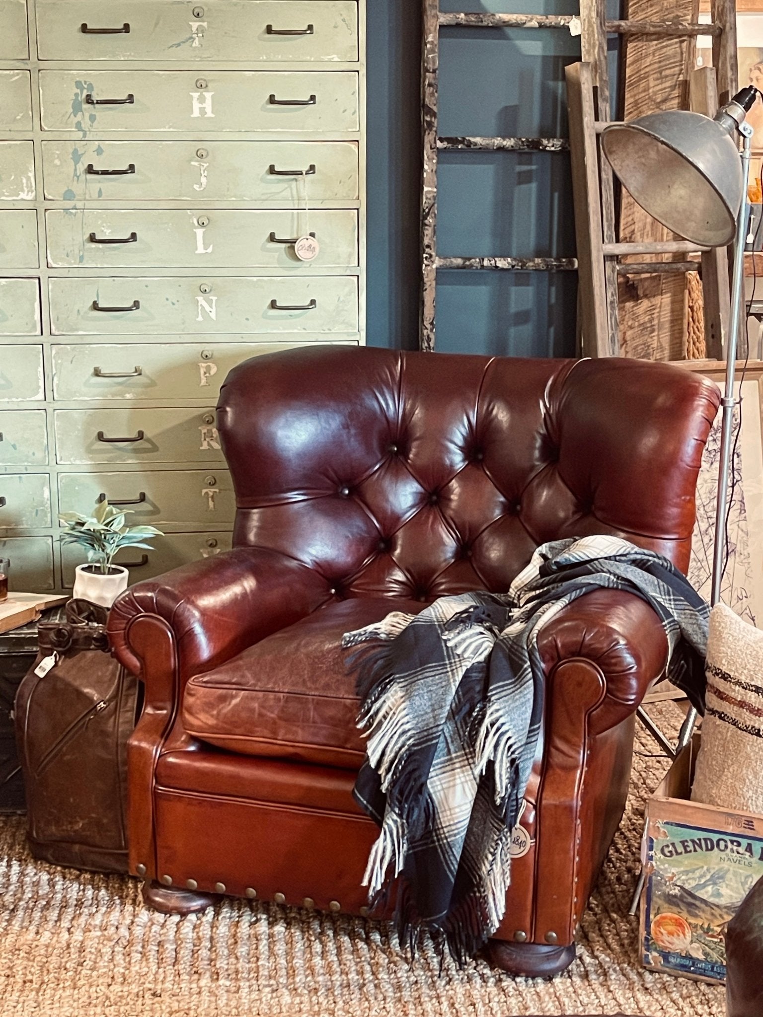 Authentic Vintage Ralph Lauren Home Leather "Writer's Chairs" - Paired Set – Furniture by The Olde 1840
