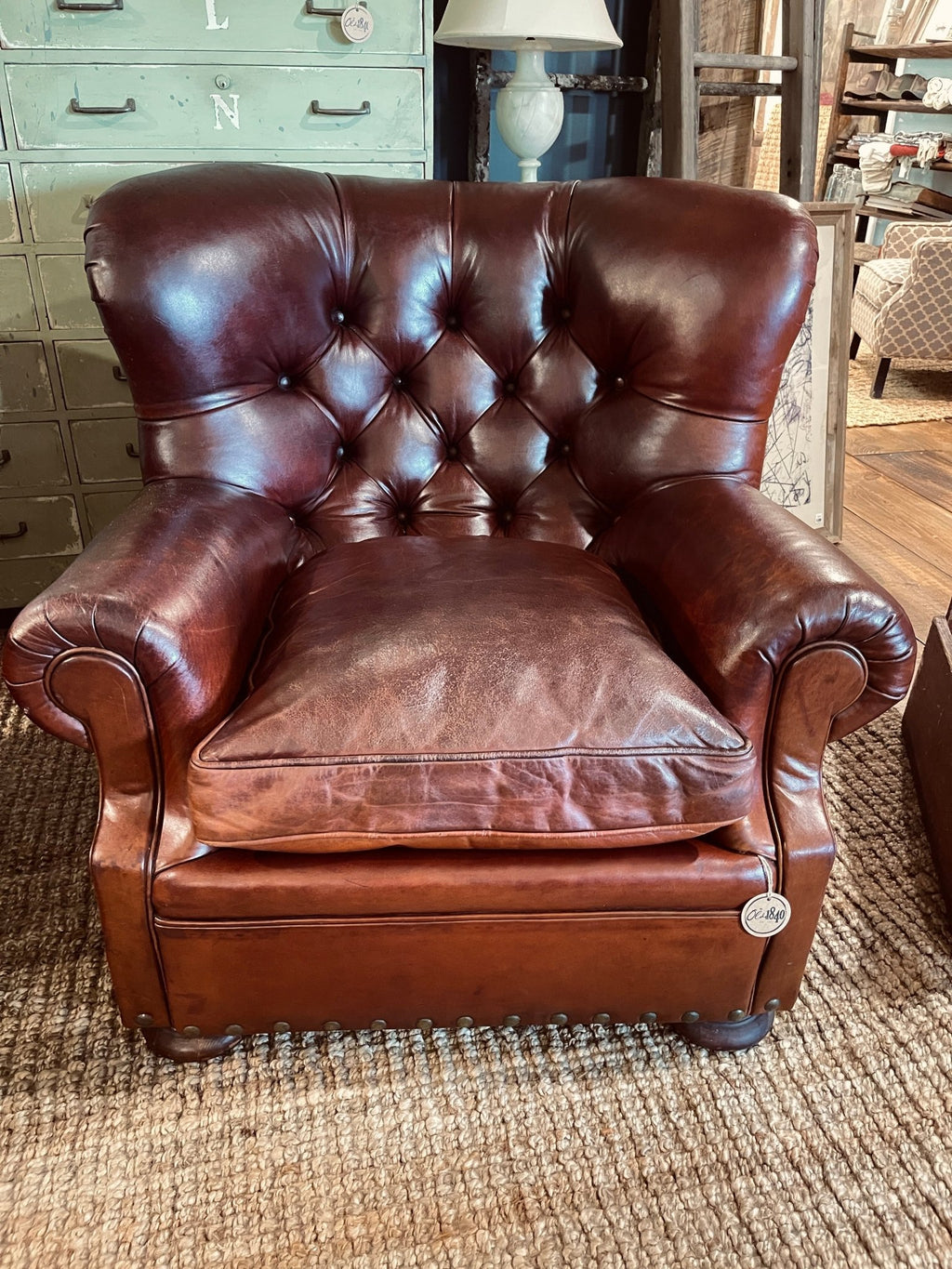 Authentic Vintage Ralph Lauren Home Leather "Writer's Chairs" - Paired Set – Furniture by The Olde 1840