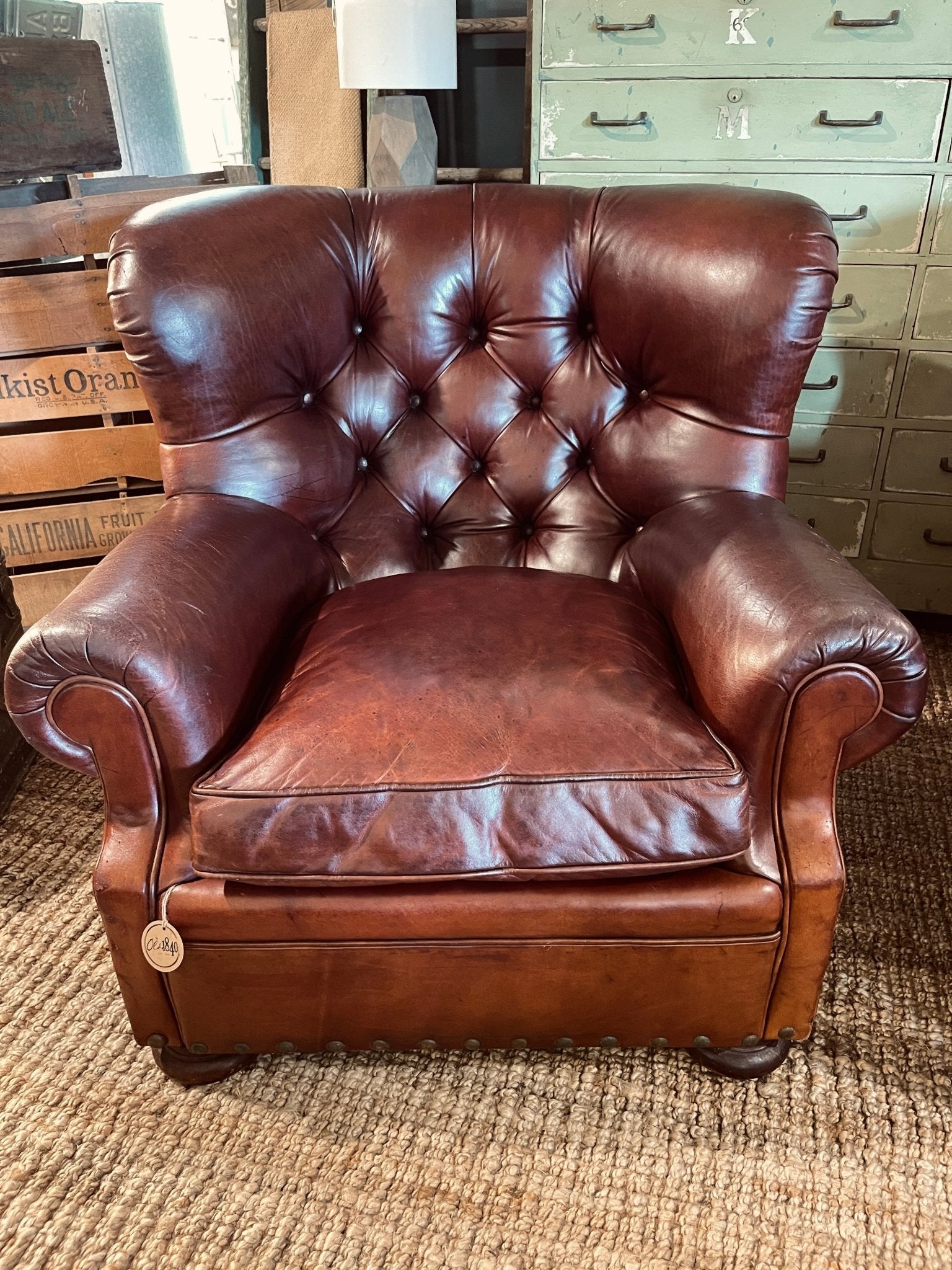 Authentic Vintage Ralph Lauren Home Leather "Writer's Chairs" - Paired Set – Furniture by The Olde 1840