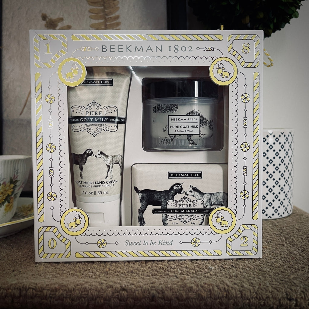 Beekman 1802 Goat Milk - Pure, Fragrance Free Formula - Small Gift Set – Home & Garden by The Olde 1840