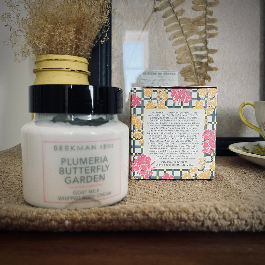 Beekman 1802 Pure Goat Milk Body Cream | Plumeria Butterfly Garden – Home & Garden by The Olde 1840