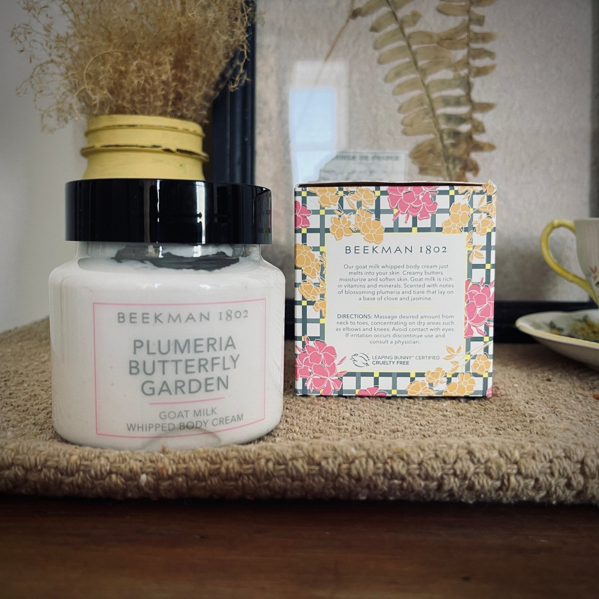 Beekman 1802 Pure Goat Milk Body Cream | Plumeria Butterfly Garden – Home & Garden by The Olde 1840
