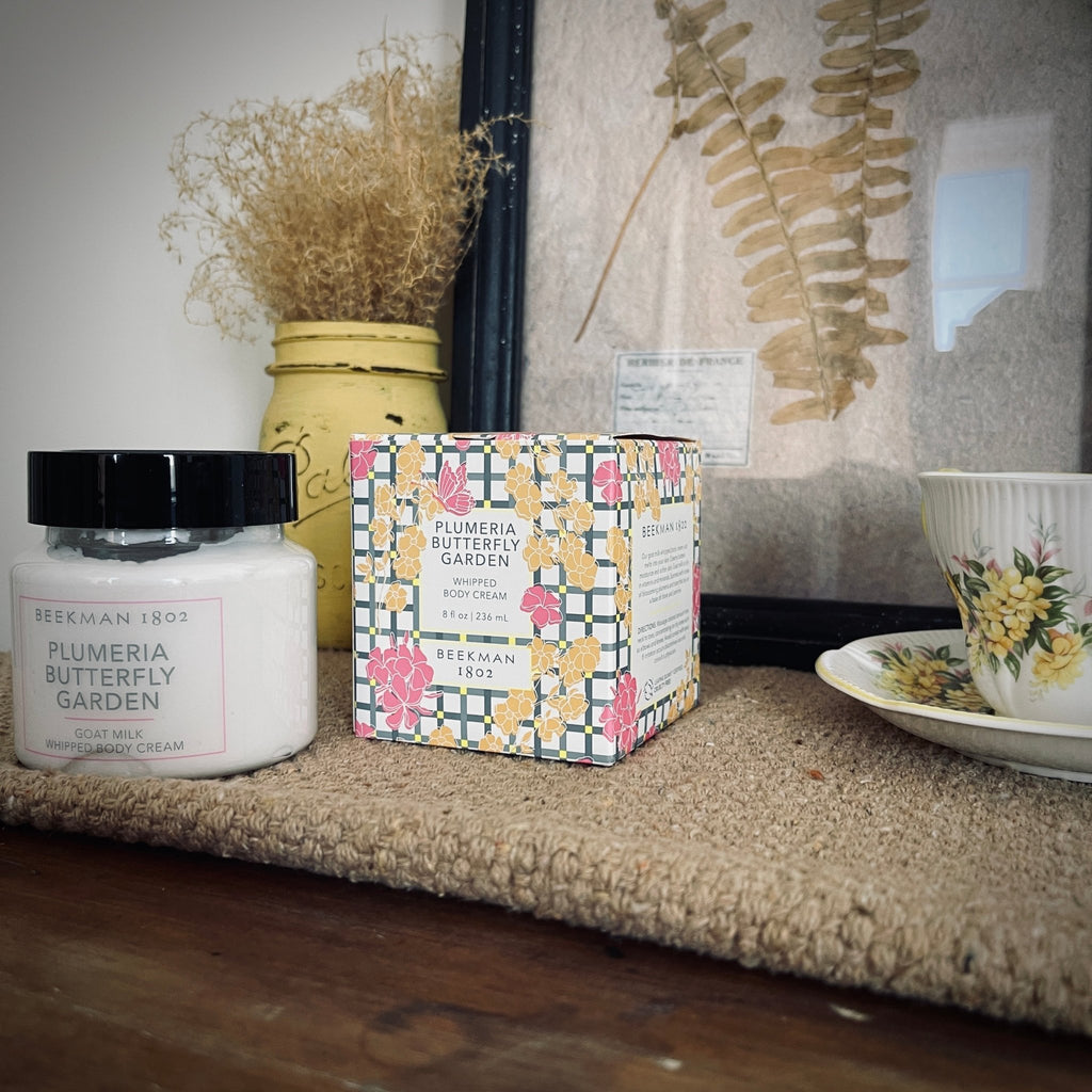 Beekman 1802 Pure Goat Milk Body Cream | Plumeria Butterfly Garden – Home & Garden by The Olde 1840