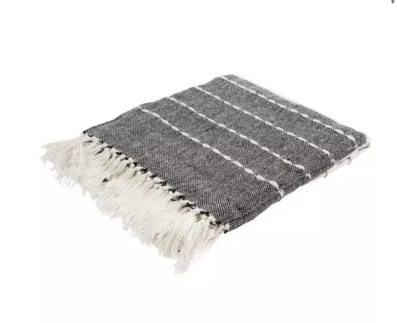 Black & White Woven Throw Blanket – Blankets by The Olde 1840