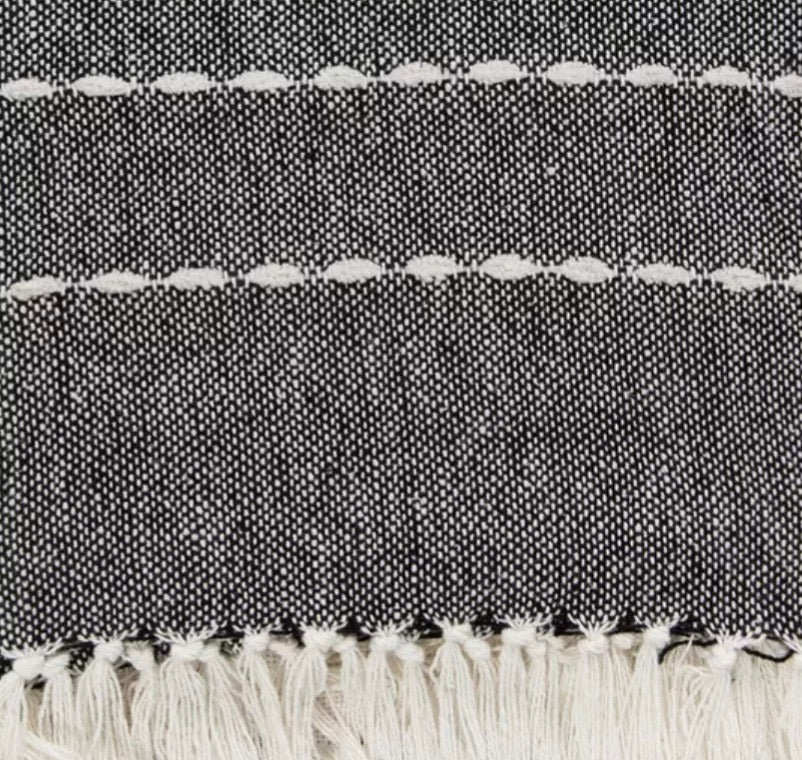 Black & White Woven Throw Blanket – Blankets by The Olde 1840