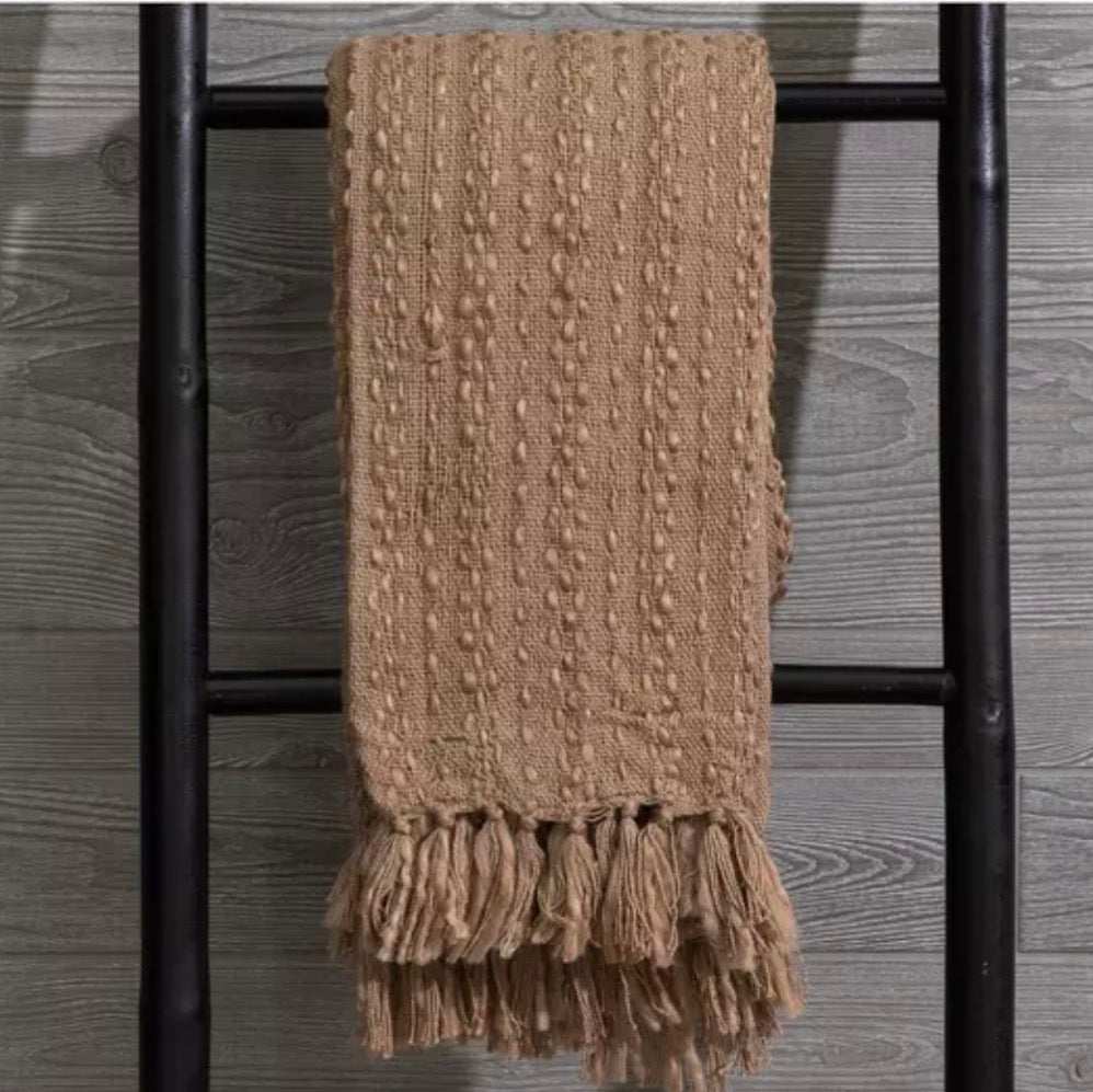 Cozy Brown Woven Throw Blanket – Blankets by The Olde 1840