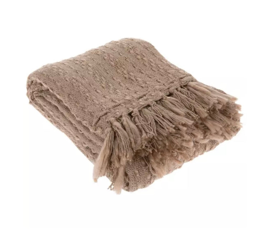Cozy Brown Woven Throw Blanket – Blankets by The Olde 1840