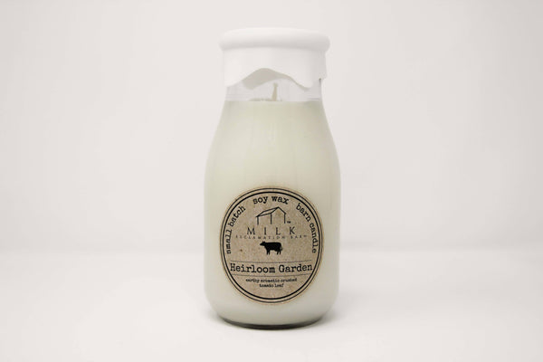 Milk Bottle Soy Candle | Heirloom Garden