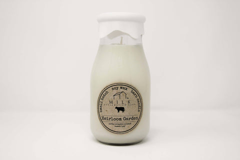 Milk Bottle Soy Candle | Heirloom Garden