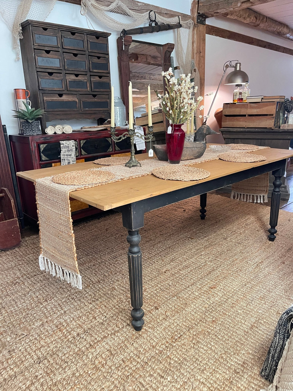 Chic Farmhouse Harvest Table - 72L x 34W x 28H – Kitchen & Dining by The Olde 1840
