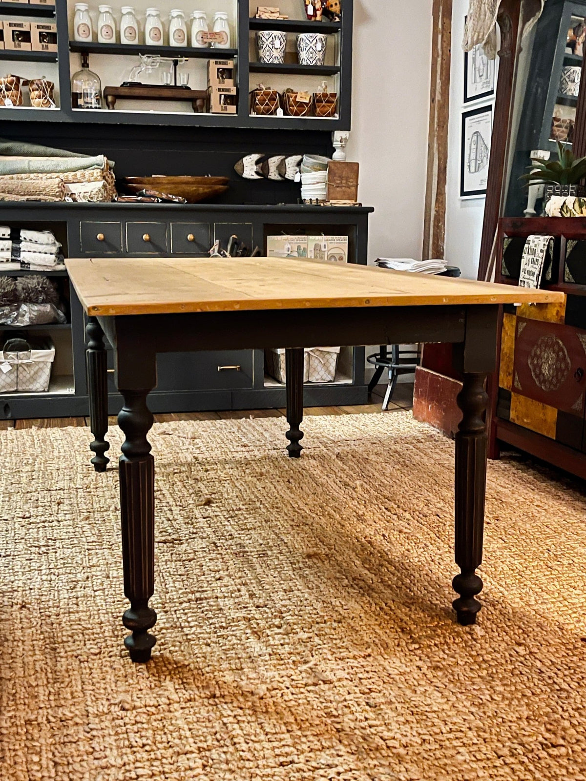 Chic Farmhouse Harvest Table - 72L x 34W x 28H – Kitchen & Dining by The Olde 1840
