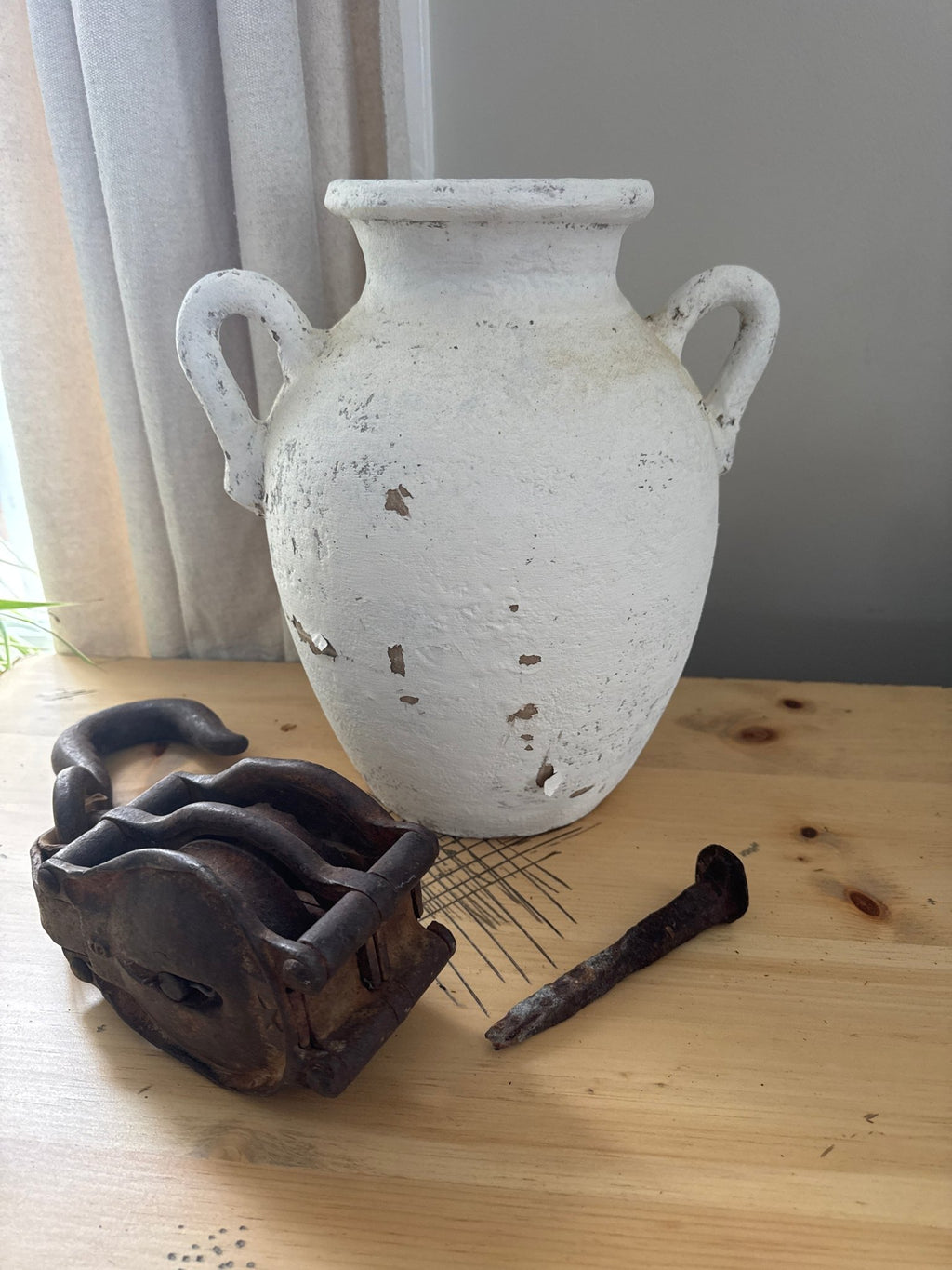 Chippy Painted Clay Pottery Vase – Home & Garden by The Olde 1840