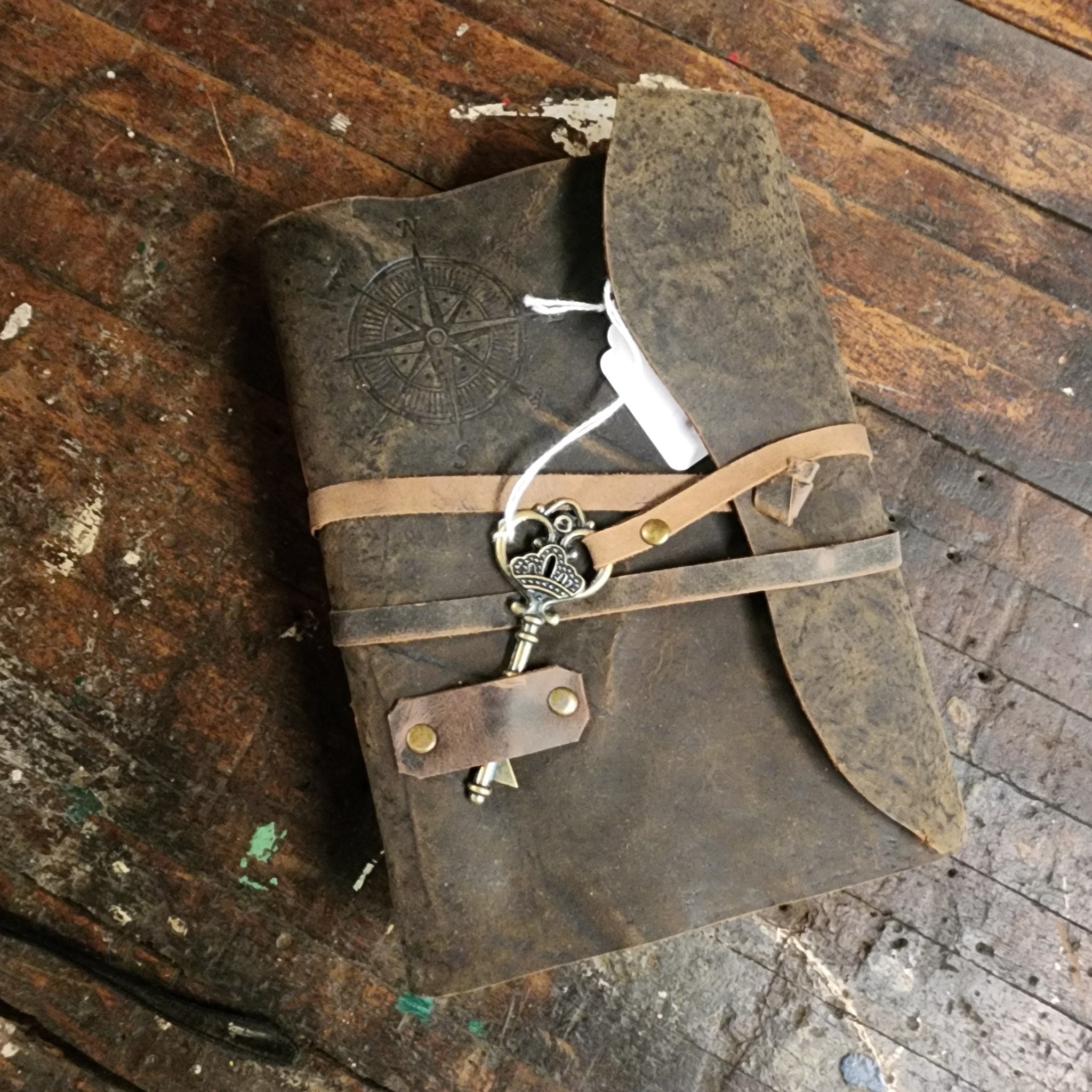 Classic Leather Journal - Distressed Walnut – Books by The Olde 1840
