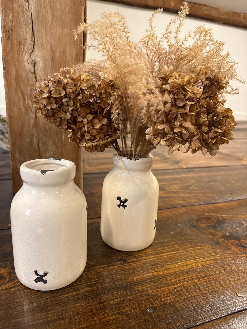 Crackled Milk Bottle Vase – by The Olde 1840